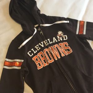 Cleveland Browns Sequin Zip Hoodie